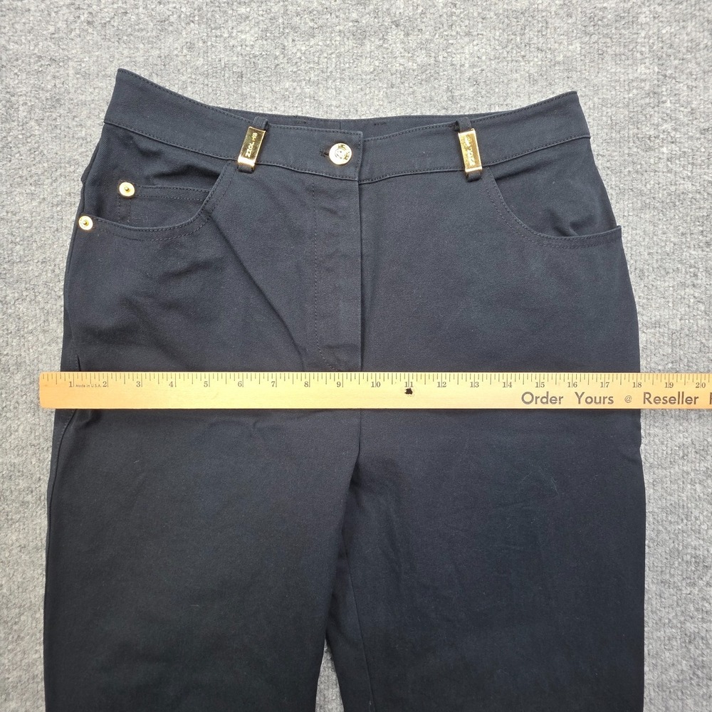St JOHN SPORT By Marie Gray Pants Women's 4 Black Straight Leg Cotton Stretch - Picture 10 of 14